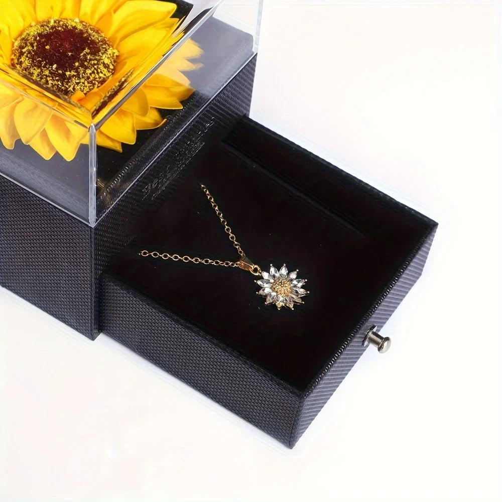 Elegant Sunflower Necklace Gift Set – Symbol of Love and Loyalty
