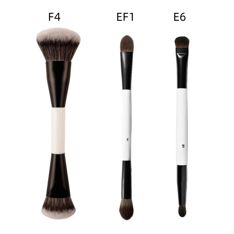 F4 Dual-Ended Makeup Brush – Foundation, Powder, Blush, Contour & Eyeshadow Concealer Brush