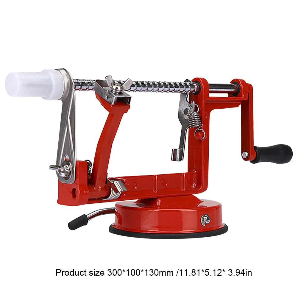 Versatile 3-in-1 Fruit Peeler Slicing Machine - Stainless Steel Apple Peeler Corer with Suction Base for Household Kitchen