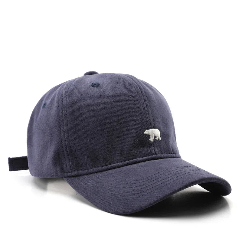 Spring Summer Polar Bear Embroidery Baseball Cap β Unisex Cotton Snapback Sun Hat
