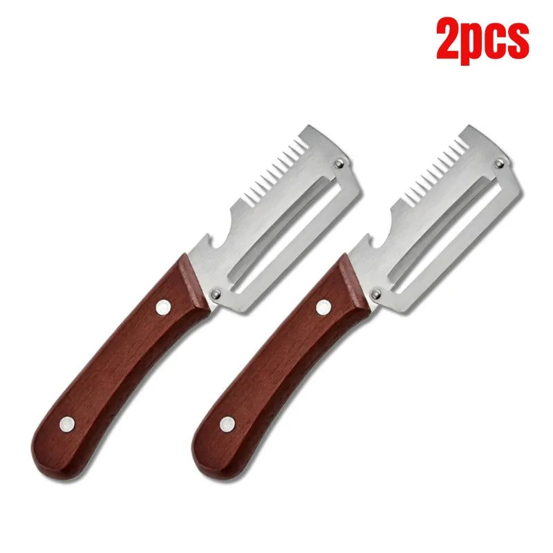 3-in-1 Multifunctional Stainless Steel Peeler – Vegetable & Fruit Slicer Tool with Bottle Opener, Durable Kitchen Gadget