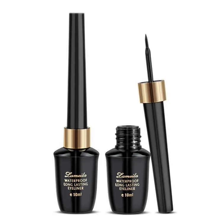 Long-Lasting Hard-Tip Gel Ultra-Fine Waterproof Black Liquid Eyeliner Pen