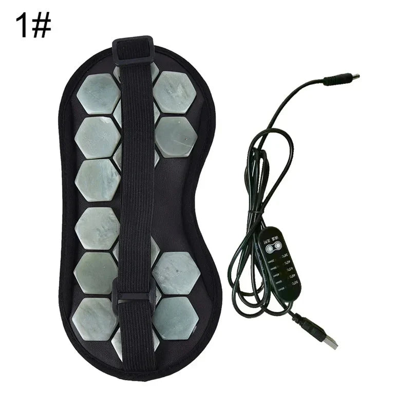 Tourmaline & Jade Electric Eye Massager — Infrared Heat Therapy, Germanium Relaxation for Eye Care & Health Gift