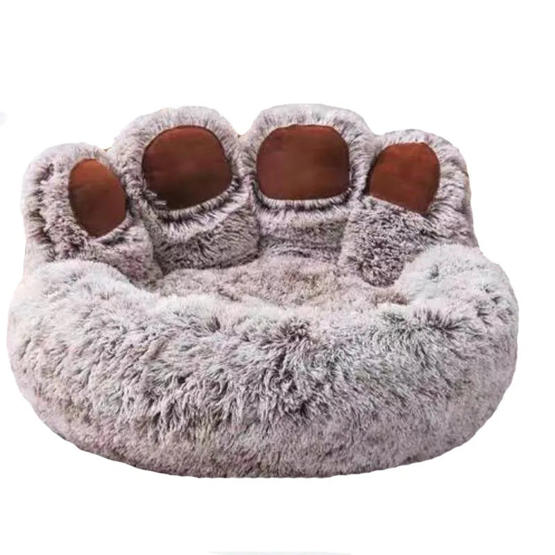 Fluffy Winter Dog Bed for Small & Large Dogs and Cats – Warm Plush Pet Sofa Bed with Cozy Blanket Basket