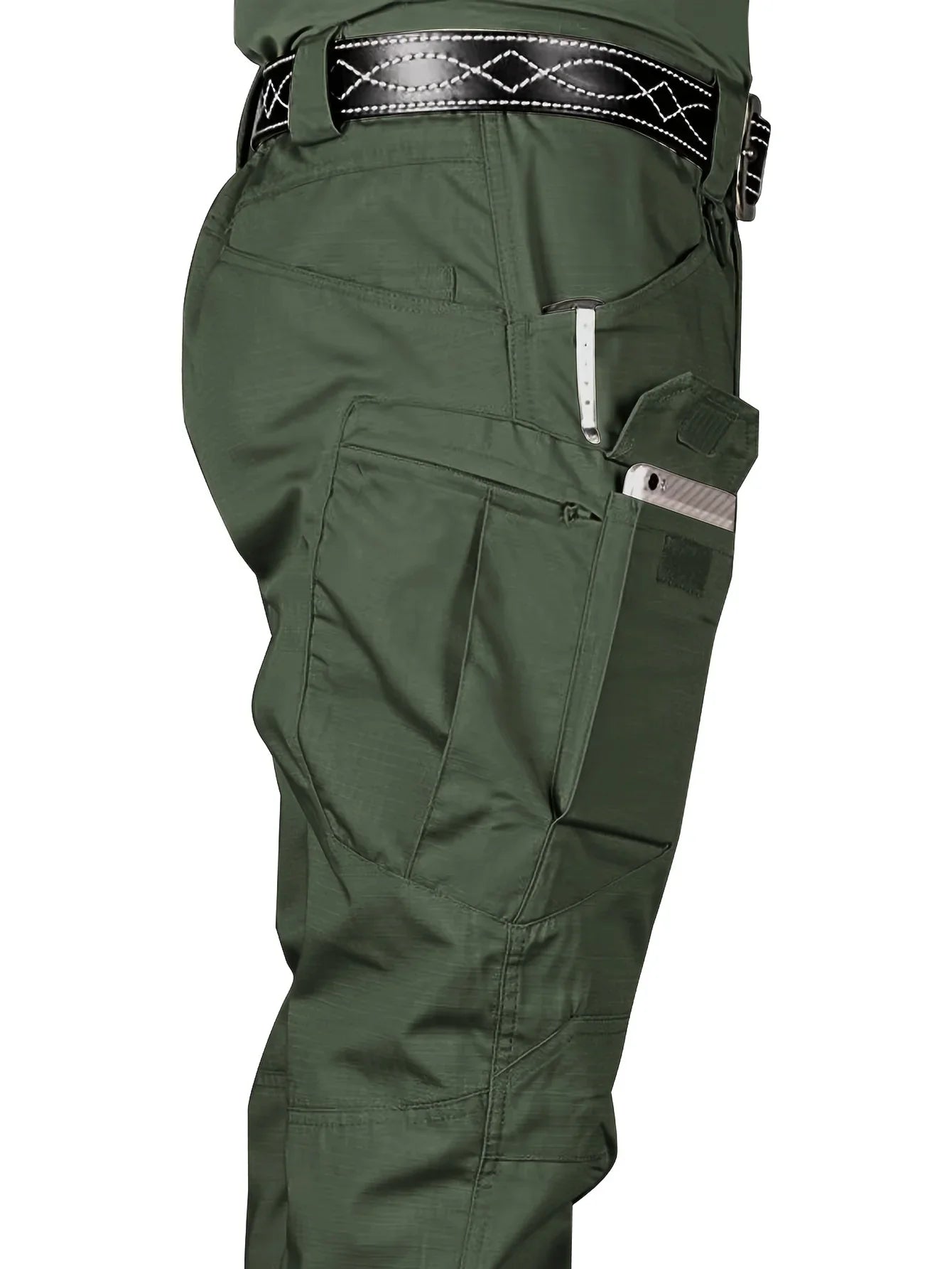 Men's Outdoor Tactical Pants — Multi-Pocket, Water-Repellent, Wear-Resistant Hiking & Sweatpants