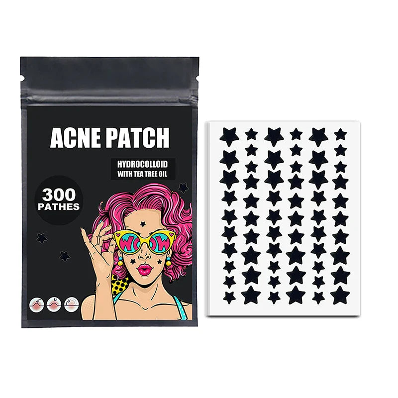 300/600/1200pcs Star Pimple Patches – Colorful Invisible Acne Spot Stickers for Skin Care and Face Concealer