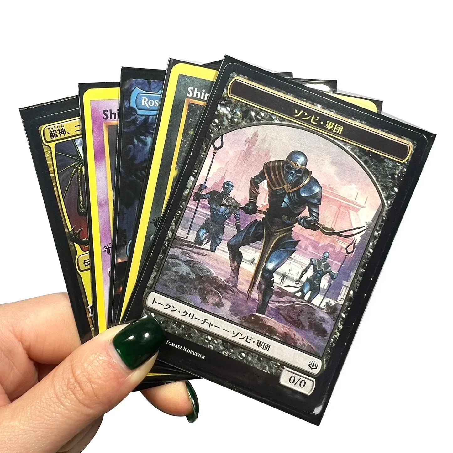 60PCS Standard Card Sleeves 66x91mm — Tortoise Great Wave Design Protectors for TCG, MTG, Pokémon