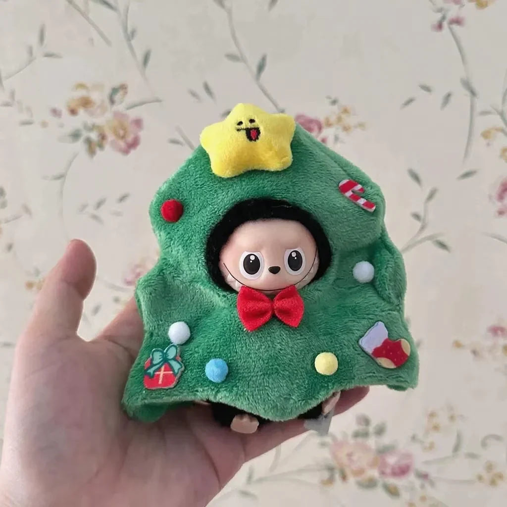 Mini Labubu 4.0 Pin – Love Clothes & Christmas Skirt Cloak Accessory for Labubu V4 Outfit