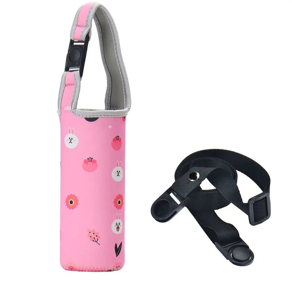 Insulated Water Bottle Carrier Bag - Adjustable Shoulder Strap Neoprene Bottle Cover Pouch for 550ml 750ml 1000ml 1500ml Bottles