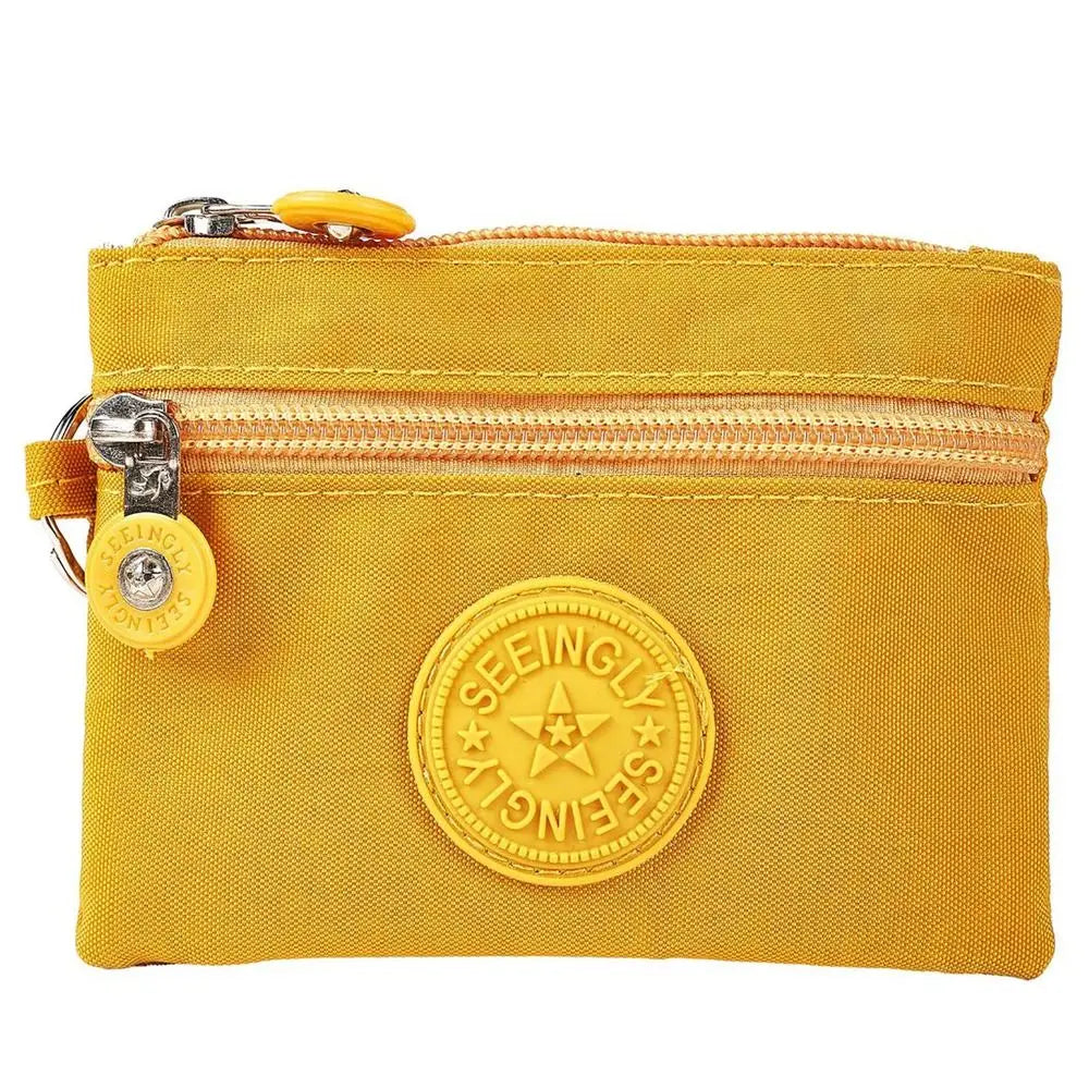 2023 Durable Canvas Money Coin Purse with Key Ring – Waterproof, Wear-Resistant Wallet & Credit Card Holder for Men & Women
