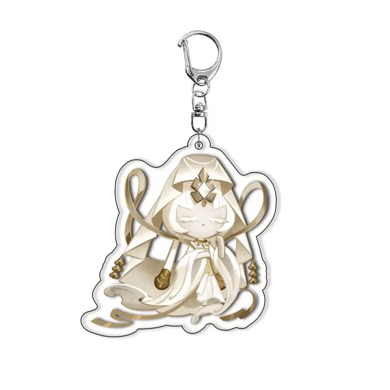Cookie Run Kingdom Acrylic Keychain – Candy Apple, Milk Shadow & Mystic Flour Bag Accessories Gift