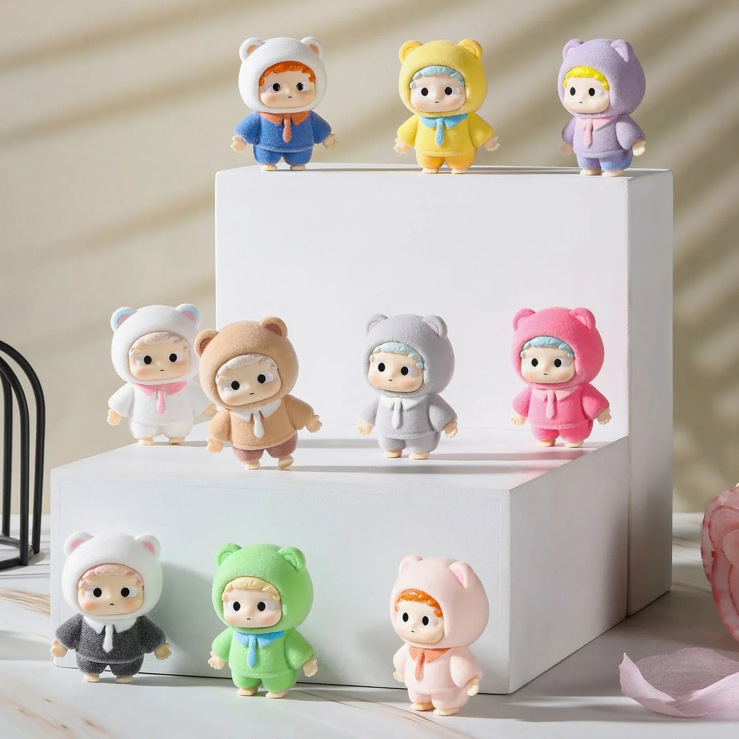 Labubu Cartoon Mini Flocking Doll – Cute DIY Pendant & Kawaii Gift Accessories