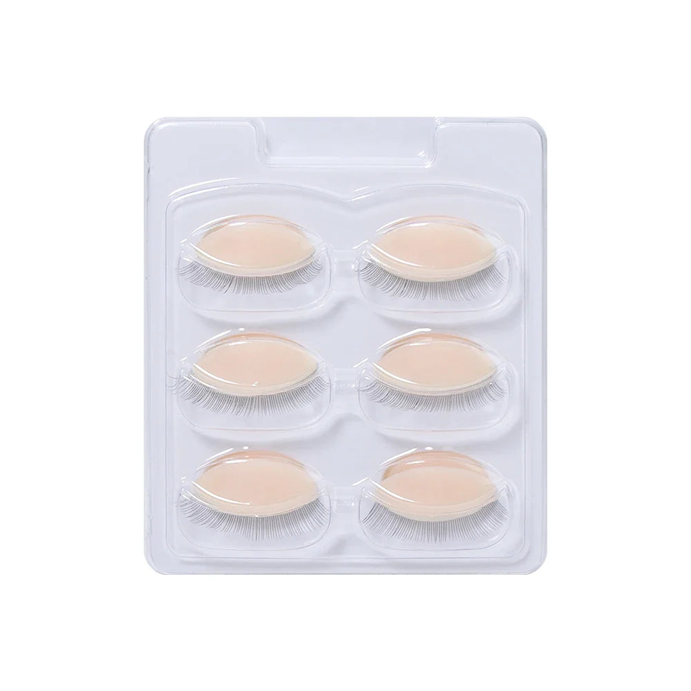 GLAMLASH Mini Lash Practice Head – Flat Model for Eyelash Extension Training with Removable Replacement Eyelids