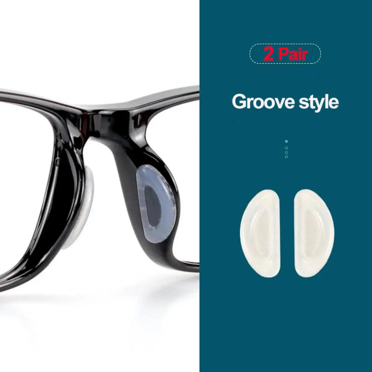 2/5 Pairs Adhesive Silicone Eyeglass Nose Pads – Anti-Slip Stick-On Nose Pads for Sunglasses and Eyewear Accessories