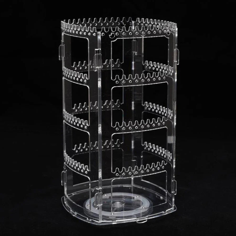 Rotating Jewelry Display Rack – Ear Clips, Earrings & Necklace Organizer Stand