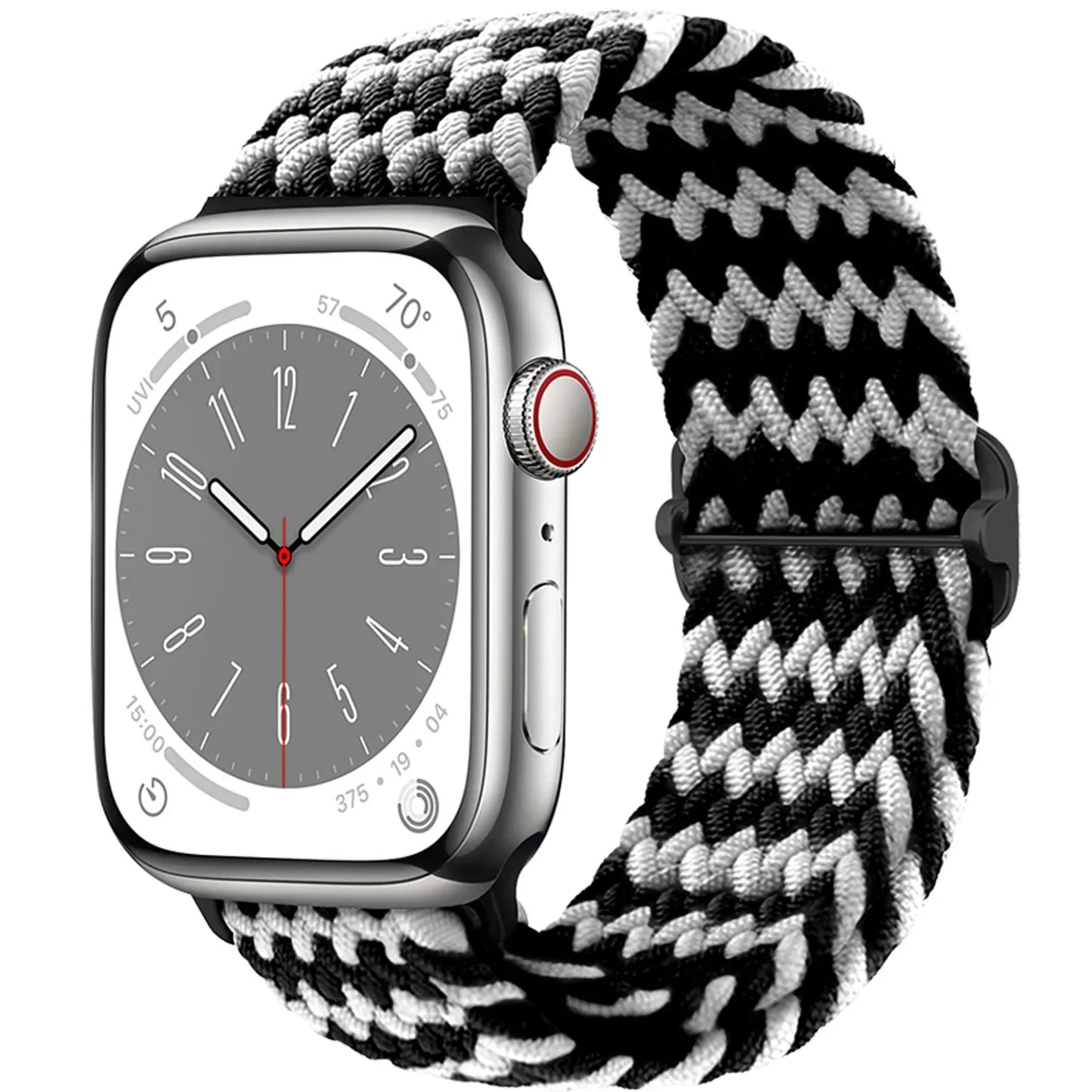 Elastic Braided Solo Loop Apple Watch Band – Adjustable Stretch Strap for Series SE, 5–11 & Ultra 3 (40mm–49mm)
