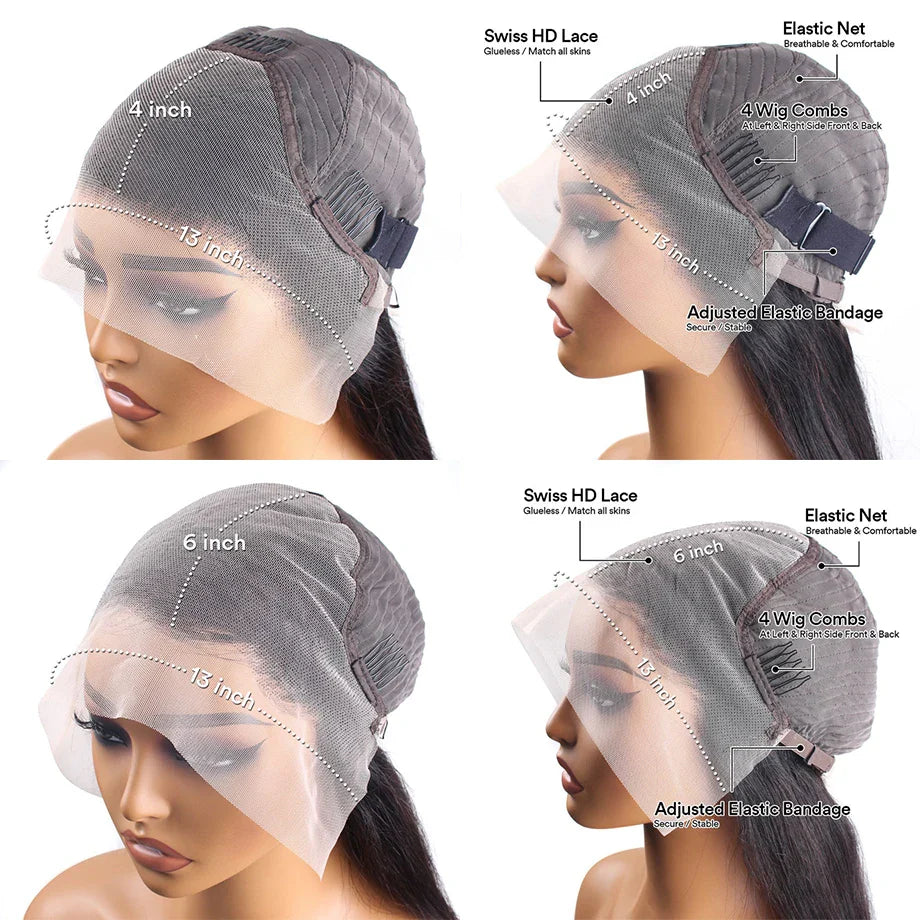 Deep Wave HD Lace Frontal Wig – 13x4/13x6 Water Wave Curly 30” Human Hair Lace Front Wig Clearance Sale