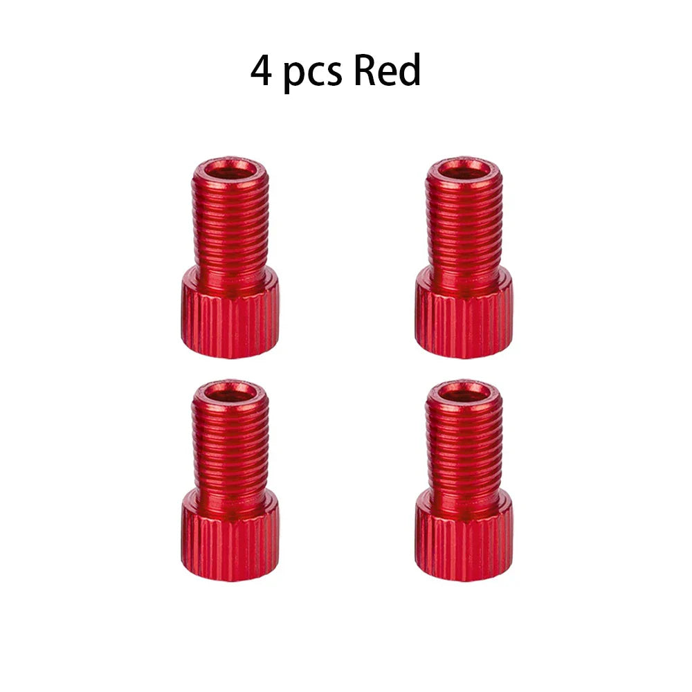 10-Color Aluminum Bicycle Valve Adapter – PRESTA to SCHRADER Converter for Bikes & Cars