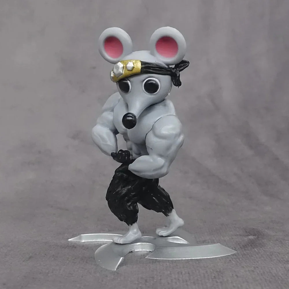 Anime Muscle Mouse Figurine – 8cm Collectible Figure Toy for Kids, Holiday Gift Model
