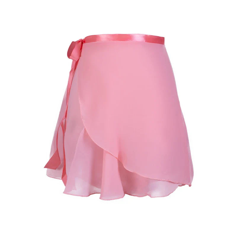 Adult Chiffon Ballet Tutu Wrap Skirt – Women & Girls Dance Gymnastics Training Skirt Lightweight Ballet Faldas Dancewear