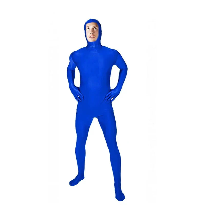 24PCS Zentai Invisible Jumpsuits – Skin-Tight Spandex Bodysuit Cosplay Costume for Halloween, Carnival & Stretch Full-Body Wear