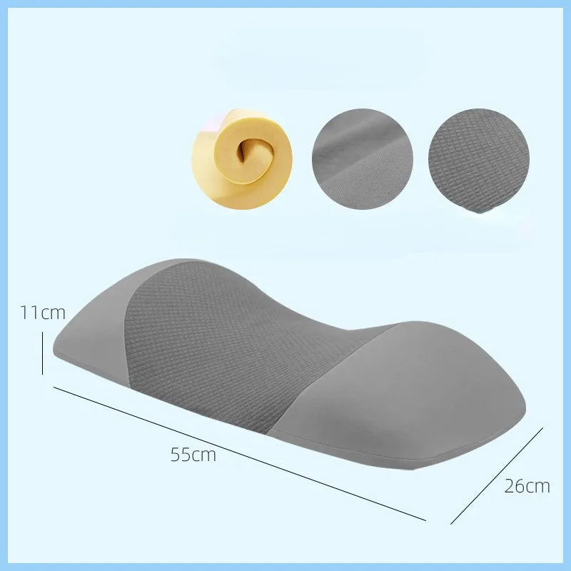Memory Foam Lumbar Support Pillow — Back & Waist Cushion for Sleeping, Bed Support for Back Sleepers