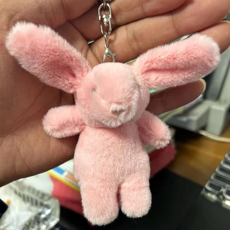 10cm Cute Bunny Plush Keychain – Lovely Rabbit Backpack Charm, Soft Toy Bag Accessory Gift for Girls & Women
