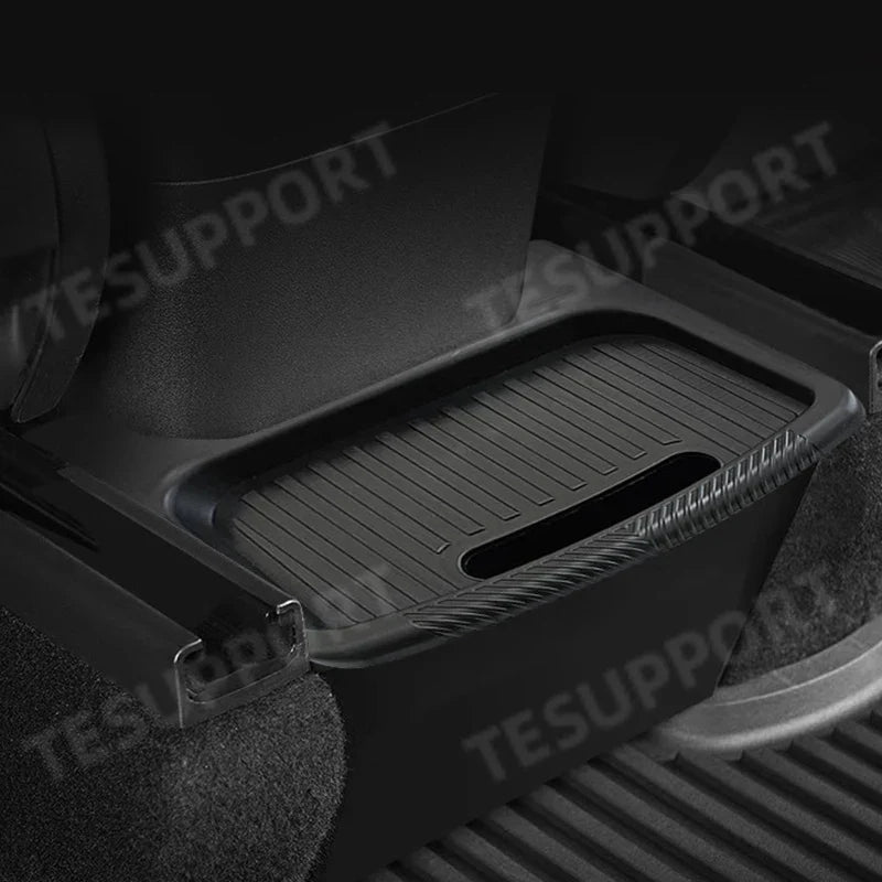 Tesla Model Y 2025 Juniper Rear Seat Storage Box – TPE Backseat Organizer & Trash Bin Accessory
