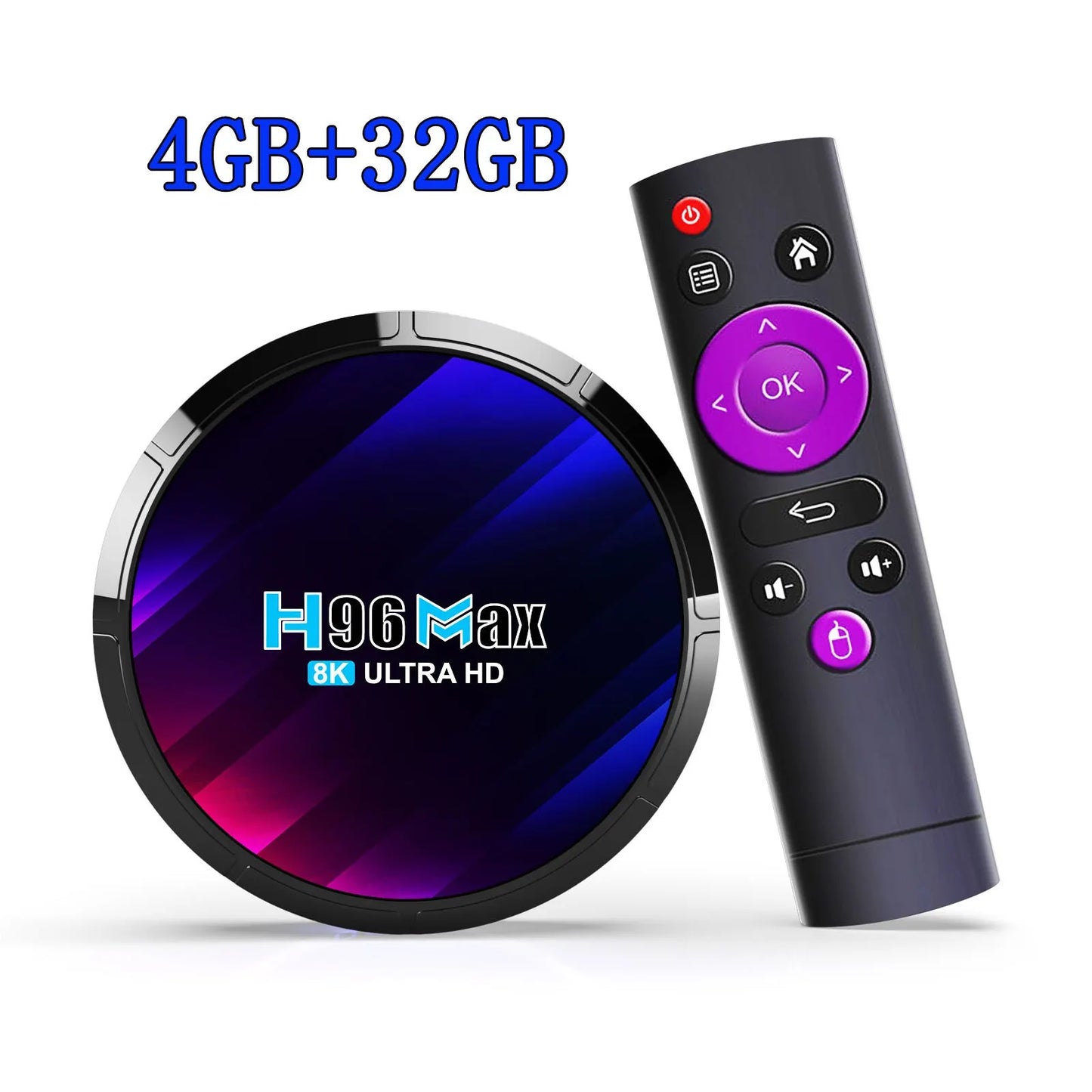 H96MAX Android TV Box RK3528 – 4K & 8K Video, WiFi6, BT5.0, 2.4G/5.8G, Set-Top Box for Streaming and Media Playback