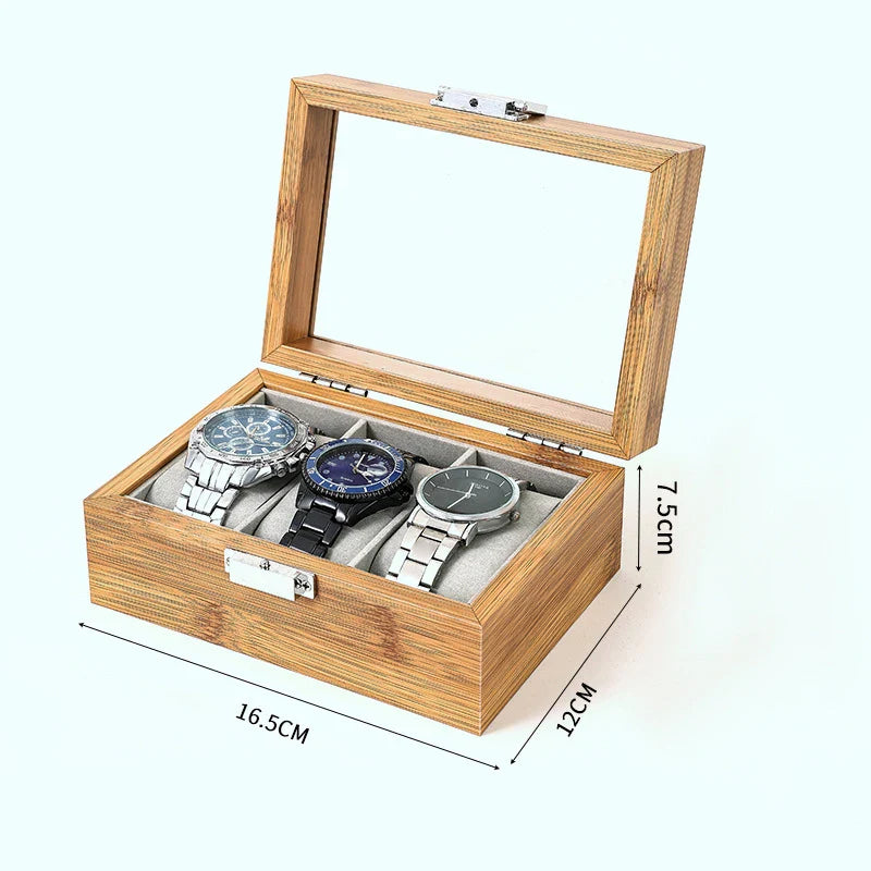 WellZone 2024 Bamboo Watch Box — Eco-Friendly Chinese Style Fashionable Watch Storage Case