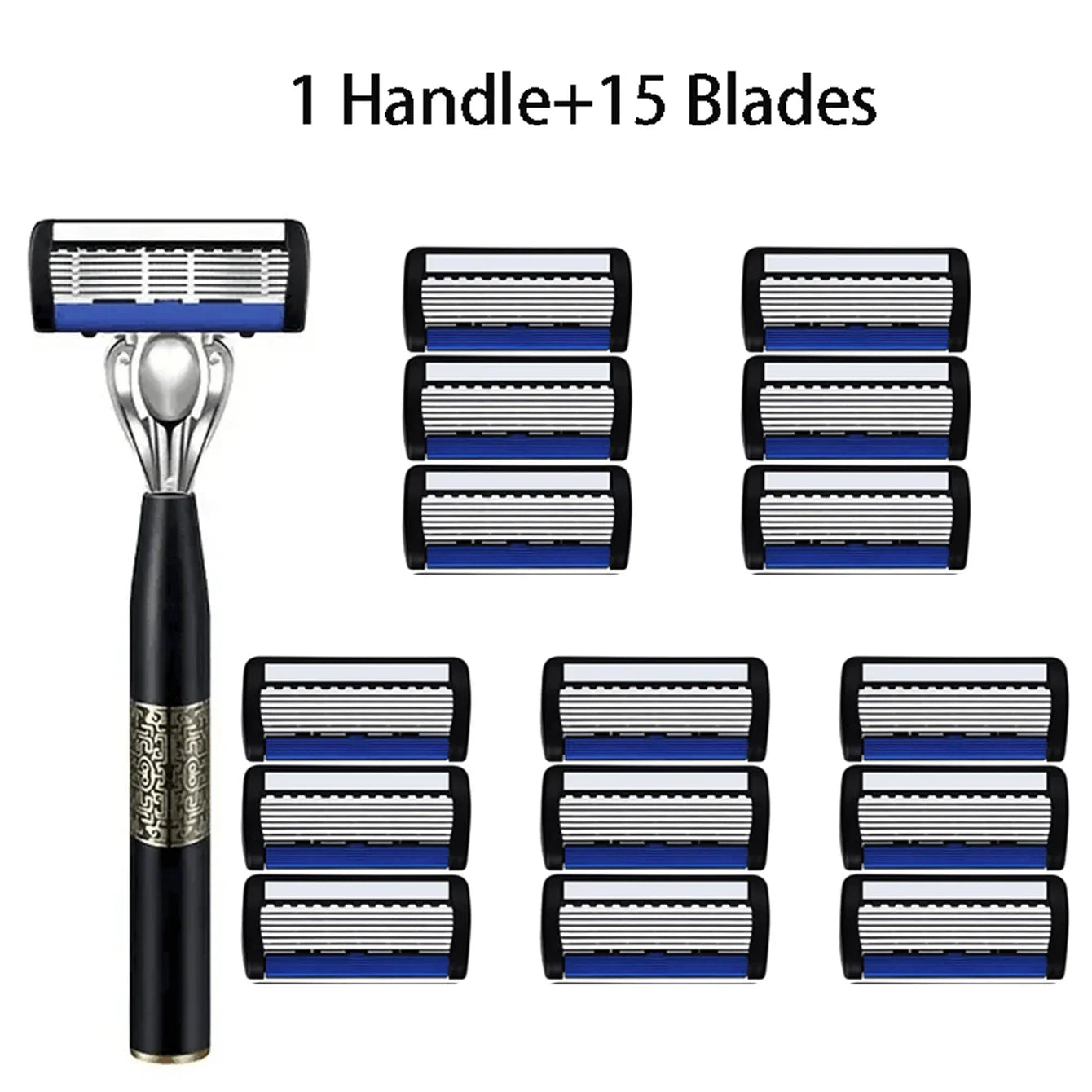 Men’s 7-Layer Stainless Steel Safety Razor – Washable Manual Shaver with Beard Guard & Metal Razor Holder