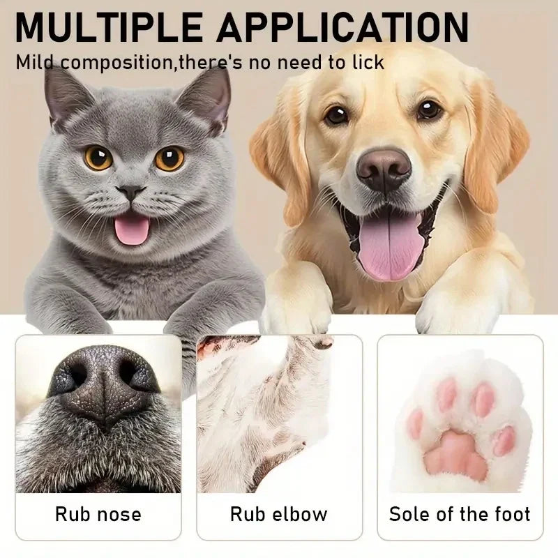 45g Dog Nose & Paw Balm - Moisturizing Paw Protector & Cracked Paw Repair Cream for Cats and Dogs