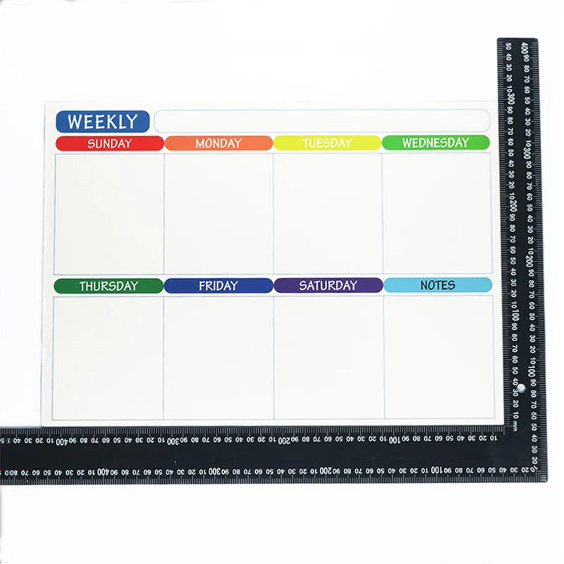 Magnetic Monthly & Weekly Planner — Dry Erase Whiteboard for Fridge, Blackboard, Message Board & Menu Organizer