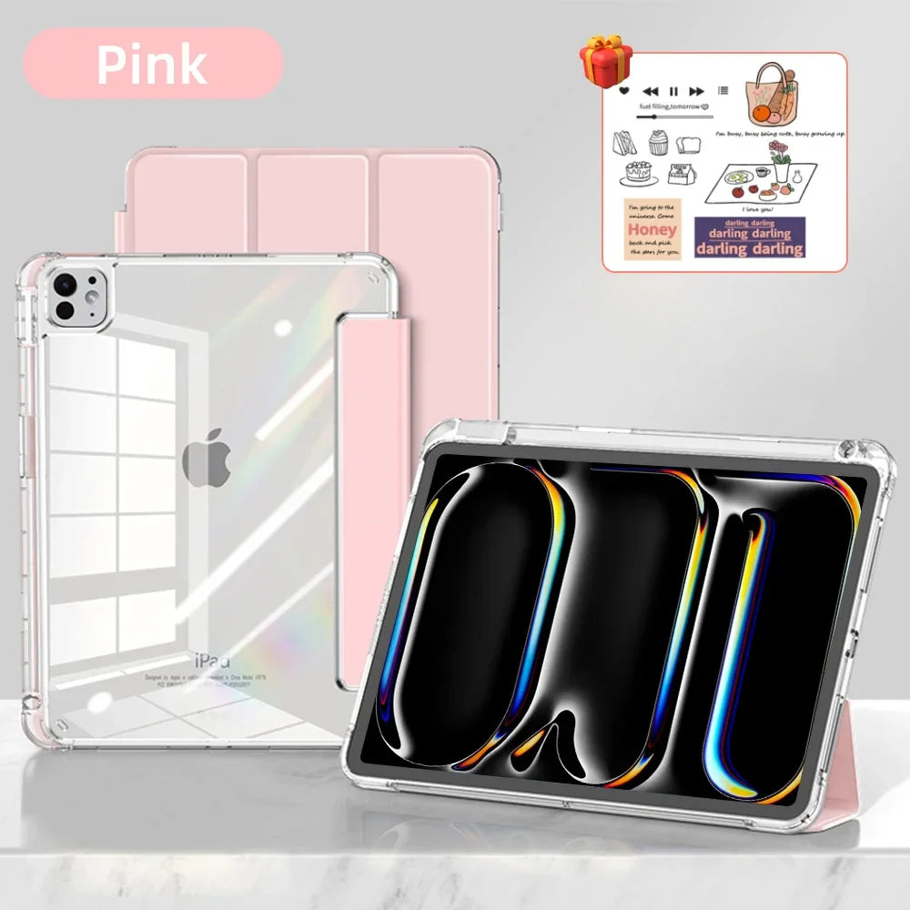 2025 Transparent iPad Case — Shockproof Cover for iPad Pro, Air, Mini & 5th–11th Gen (11–12.9")