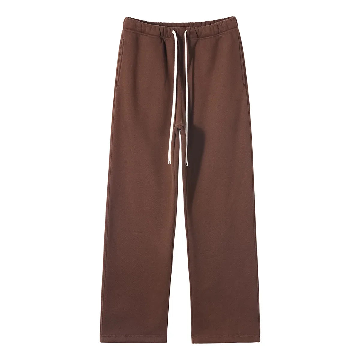 Straight-Lined Solid Color Cashmere Sweatpants – Soft Cozy Lounge Pants