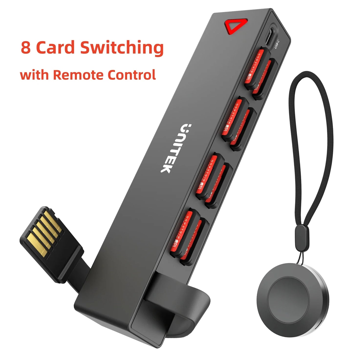 Nintendo Switch OLED Game Switcher — One-Key Fast Switching Multi-Game Card Reader with 5M Wireless Control Accessory