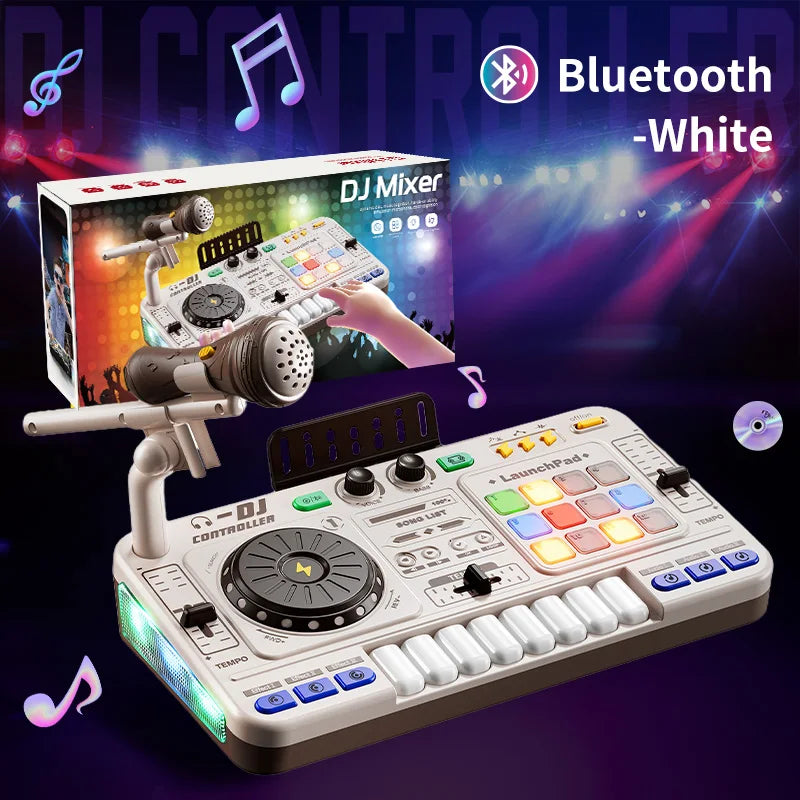 Kids DJ Mixer Controller Toy – Multifunctional Electronic Music Learning Game Birthday Gift