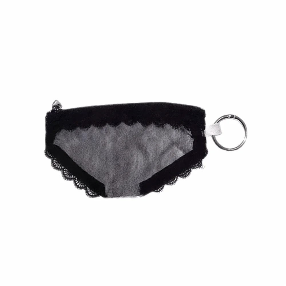 Fashion Mesh Cosmetic Bag - Clear Lace Trim Makeup Pouch with Zipper for Jewelry, Headphones & Accessories
