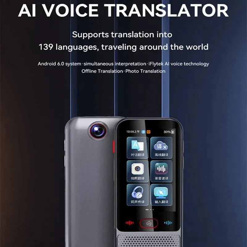 2026 M30 Smart Voice Translator Device – 139 Online Languages, 14 Offline, WiFi Photo & Voice Translation for Business & Travel