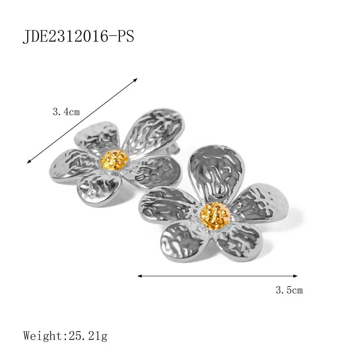 Uworld Geometric Stainless Steel Earrings — 18K Gold Plated, Waterproof Fashion Jewelry