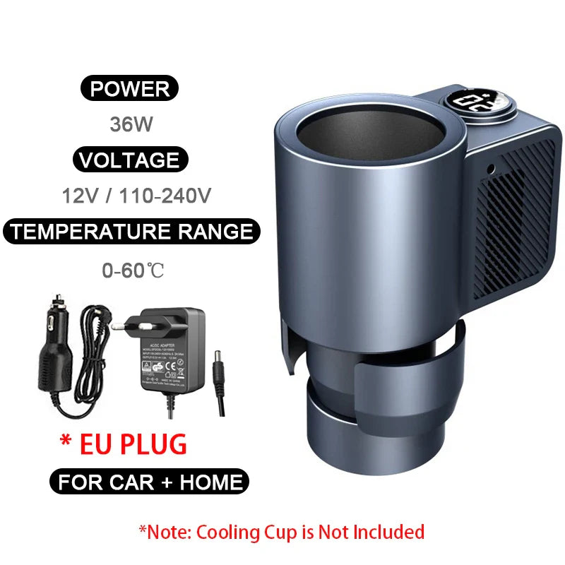 2-in-1 Smart Car Cup Cooler & Warmer – Portable Mini Heating & Cooling Mug for Coffee, Milk & Travel Drink Holder Refrigerator