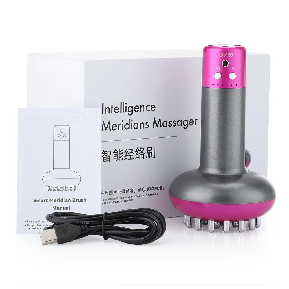 Rechargeable Gua Sha Massager – Body Shaping & Heating Scraping Brush for Lymphatic Detox, Meridian Dredging & Fat Burning