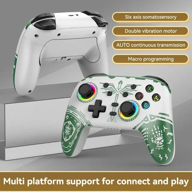 Wireless Pro Gamepad Controller for Nintendo Switch OLED/Lite & Elite – Bluetooth 6-Axis Joystick for PC & Steam Deck