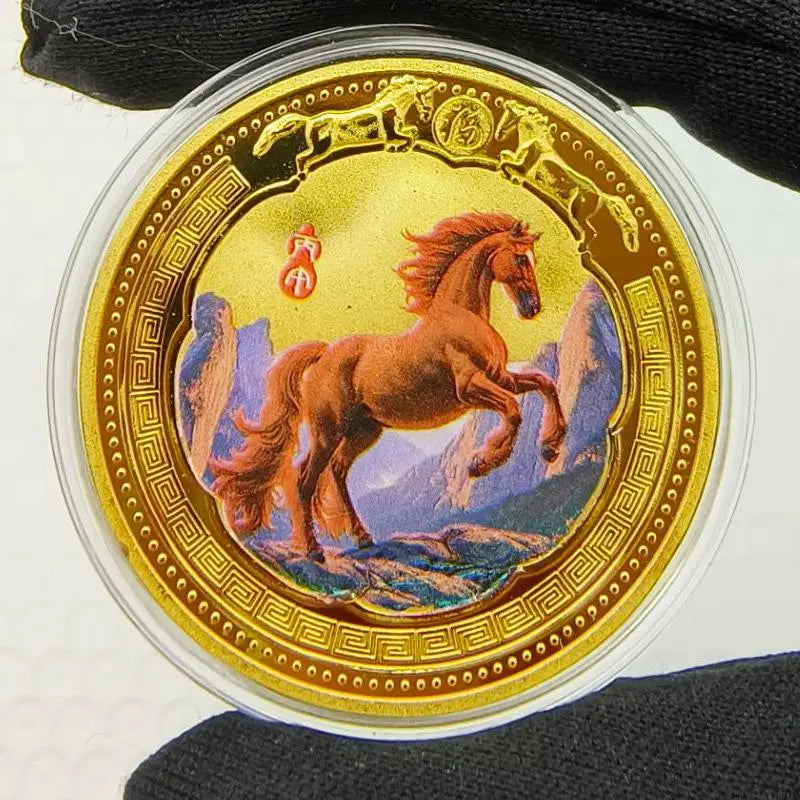 2026 Year of the Horse Chinese Commemorative Coin β Lucky Animal Metal Collectible New Year Souvenir Gift