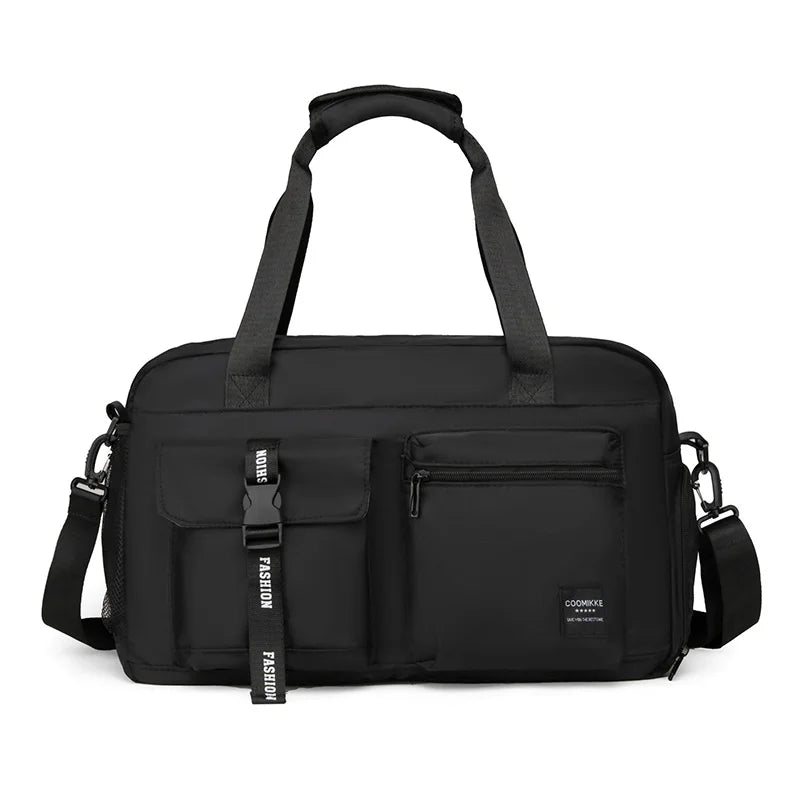 Large Fitness & Sports Duffel Bag – Women’s Gym, Yoga, Swimming Travel Backpack with Dry/Wet Shoes Pocket