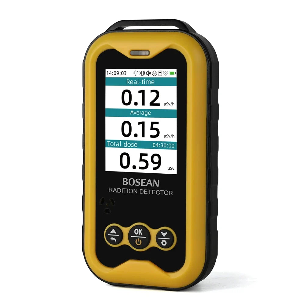Geiger Counter Radiation Detector - Handheld X-Ray, Gamma & Beta Ray Radioactive Tester with LCD Display and Alarm
