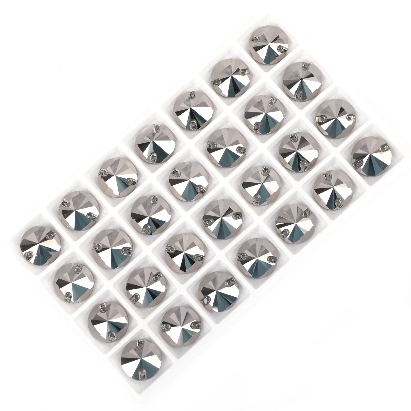 Crystal Rhinestone Flatback Beads - AB Round Shell Gems for DIY Crafts, Clothing & Wedding Decoration