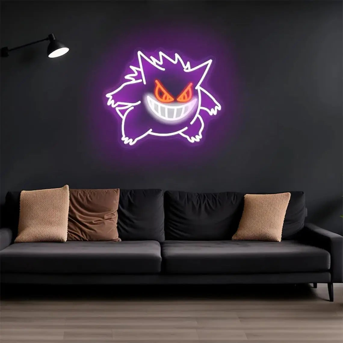 Gengar LED Neon Sign — Dimmable USB Wall Light for Gaming Room & Anime Fans