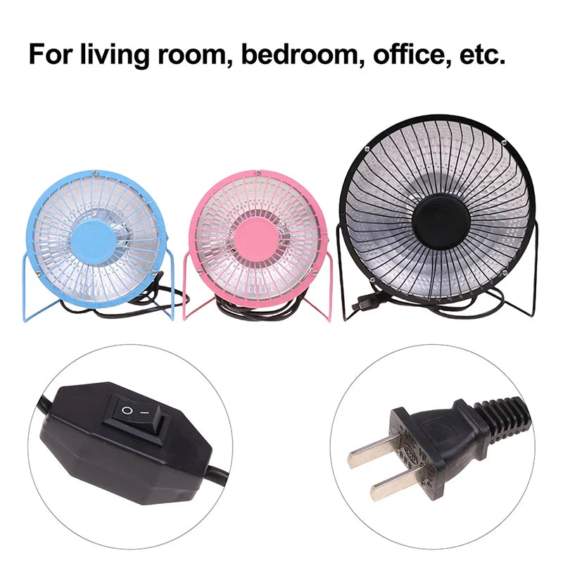 Mini Portable Electric Heater - Quiet Room Thermostat Heating Fan for Indoor Office, Bedroom - Choose 4" or 6" Size