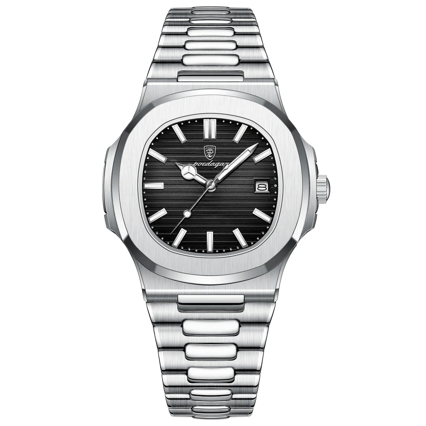 POEDAGAR Luxury Men's Sports Watch — Waterproof Luminous Quartz Wristwatch with Square Dial & Date